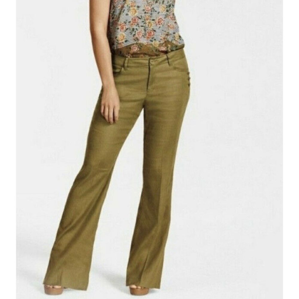 Cabi Charlie Trousers 2 Green Wide Leg 5314R